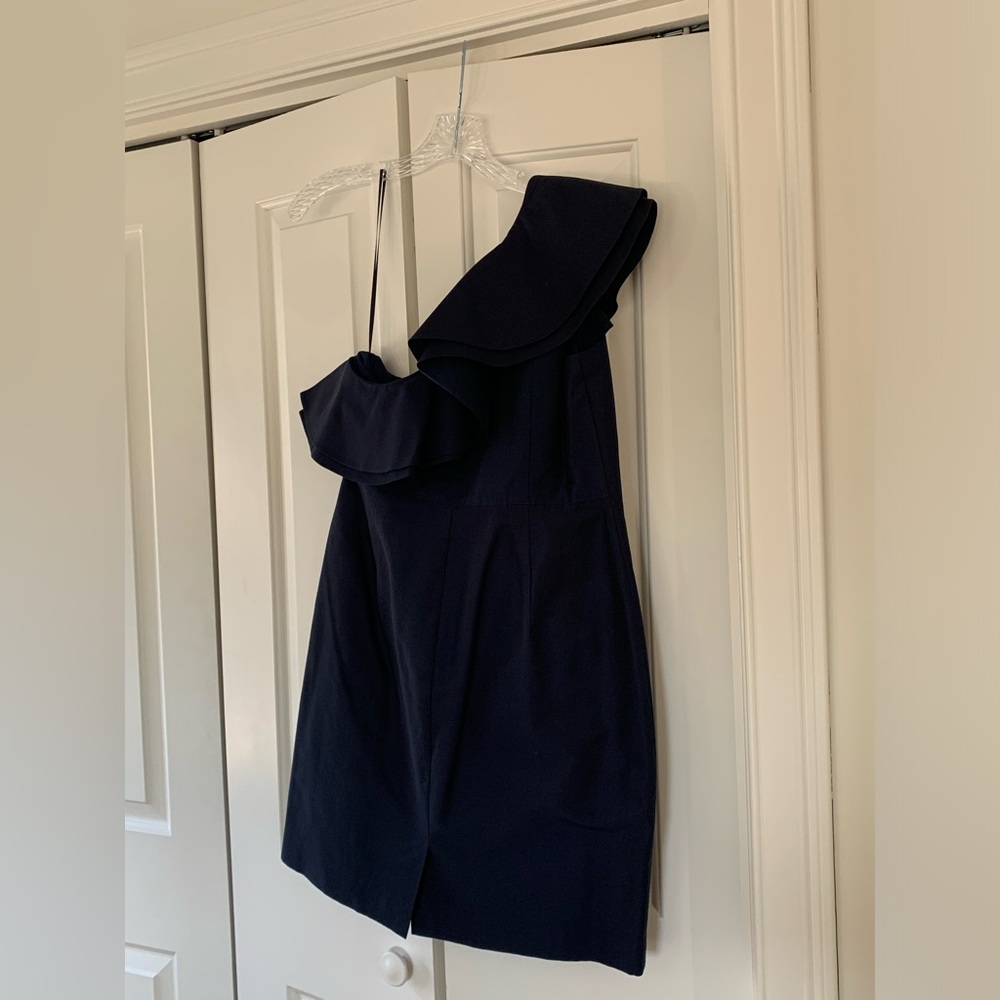 EUC! J.Crew One-Shoulder Ruffle Dress - Picture 6 of 6
